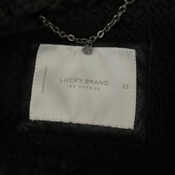 Lucky Brand Faux Fur Shearling Black Jacket - Picture 9 of 11